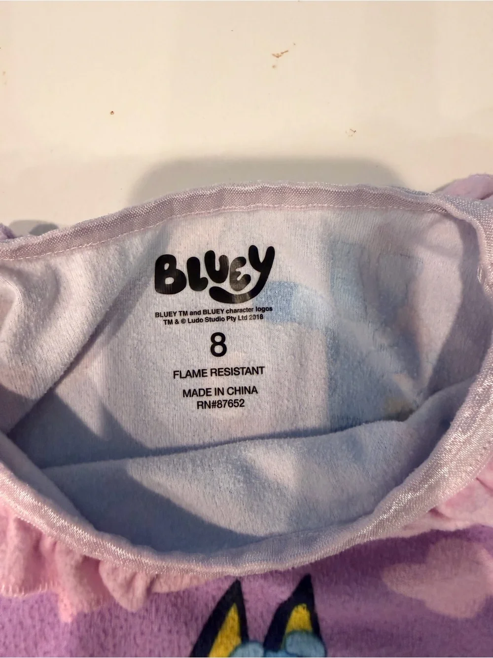 Bluey Girls' Purple Print Nightgown - Kids Pajamas